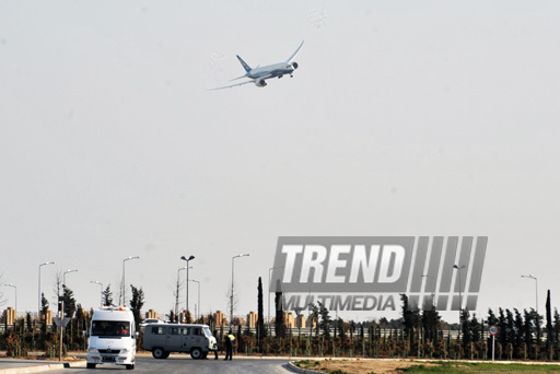 Boeing Corporation held promotional tour of the new 787 Dreamliner aircraft in Azerbaijan. Baku, Azerbaijan, Apr. 02, 2012