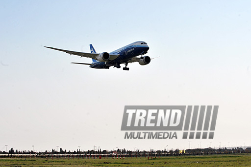 Boeing Corporation held promotional tour of the new 787 Dreamliner aircraft in Azerbaijan. Baku, Azerbaijan, Apr. 02, 2012