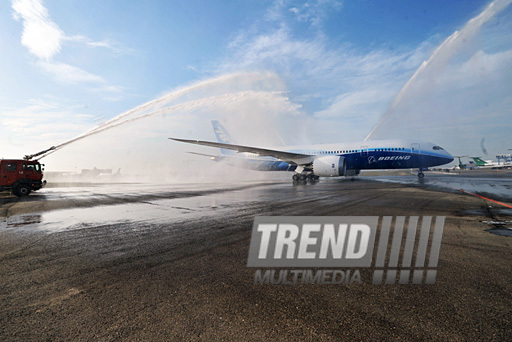 Boeing Corporation held promotional tour of the new 787 Dreamliner aircraft in Azerbaijan. Baku, Azerbaijan, Apr. 02, 2012