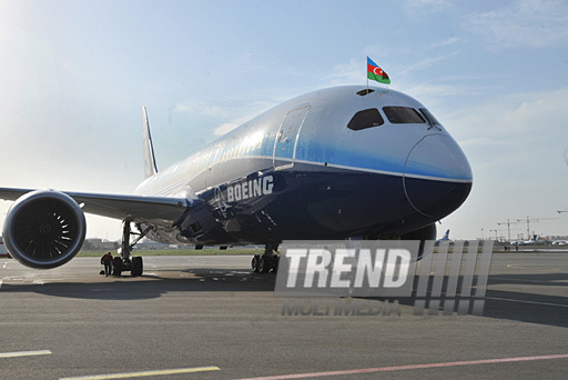 Boeing Corporation held promotional tour of the new 787 Dreamliner aircraft in Azerbaijan. Baku, Azerbaijan, Apr. 02, 2012