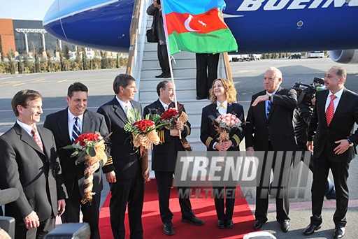 Boeing Corporation held promotional tour of the new 787 Dreamliner aircraft in Azerbaijan. Baku, Azerbaijan, Apr. 02, 2012