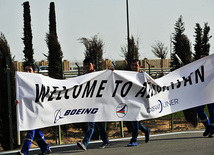 Boeing Corporation held promotional tour of the new 787 Dreamliner aircraft in Azerbaijan. Baku, Azerbaijan, Apr. 02, 2012