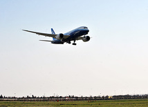 Boeing Corporation held promotional tour of the new 787 Dreamliner aircraft in Azerbaijan. Baku, Azerbaijan, Apr. 02, 2012