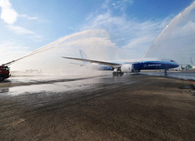 Boeing Corporation held promotional tour of the new 787 Dreamliner aircraft in Azerbaijan. Baku, Azerbaijan, Apr. 02, 2012