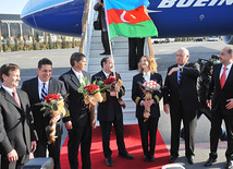 Boeing Corporation held promotional tour of the new 787 Dreamliner aircraft in Azerbaijan. Baku, Azerbaijan, Apr. 02, 2012