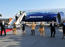 Boeing Corporation held promotional tour of the new 787 Dreamliner aircraft in Azerbaijan. Baku, Azerbaijan, Apr. 02, 2012