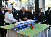 Boeing Corporation held promotional tour of the new 787 Dreamliner aircraft in Azerbaijan. Baku, Azerbaijan, Apr. 02, 2012