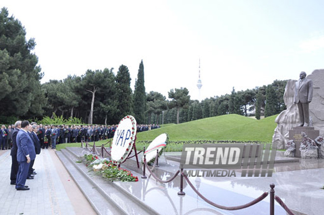Conference devoted to 89th anniversary of Azerbaijani national leader Heydar Aliyev. Baku, Azerbaijan, May 05, 2012