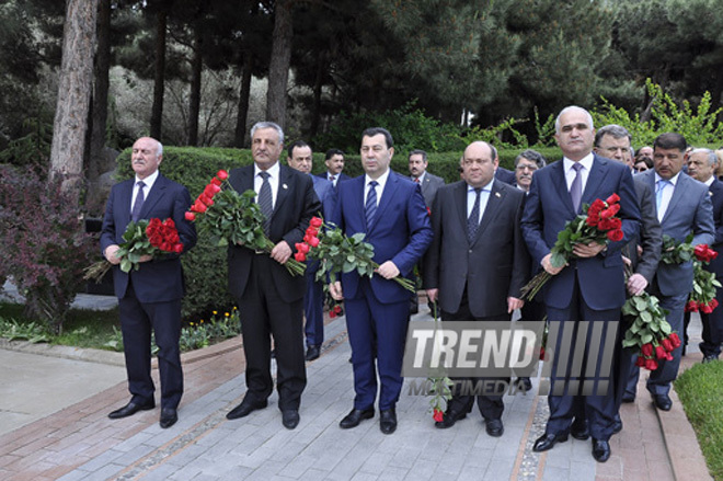 Conference devoted to 89th anniversary of Azerbaijani national leader Heydar Aliyev. Baku, Azerbaijan, May 05, 2012