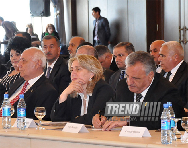Conference devoted to 89th anniversary of Azerbaijani national leader Heydar Aliyev. Baku, Azerbaijan, May 05, 2012