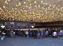 Conference devoted to 89th anniversary of Azerbaijani national leader Heydar Aliyev. Baku, Azerbaijan, May 05, 2012