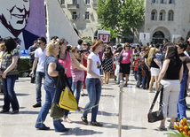 Flower festival in Baku, Azerbaijan, May 10, 2012