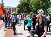 Flower festival in Baku, Azerbaijan, May 10, 2012