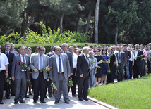 Azerbaijan's public marks 89th birthday of Nationwide Leader Heydar Aliyev. Baku, Azerbaijan, May 10, 2012