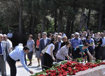 Azerbaijan's public marks 89th birthday of Nationwide Leader Heydar Aliyev. Baku, Azerbaijan, May 10, 2012