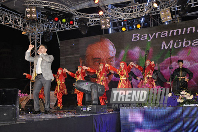 A gala concert and grandios fireworks display held in the National Park. Baku, Azerbaijan, May 10, 2012