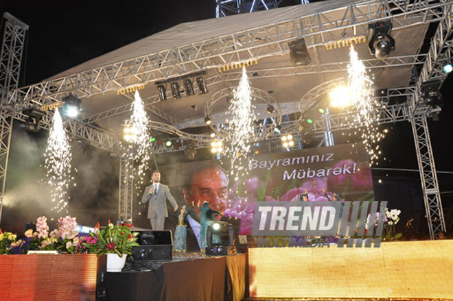 A gala concert and grandios fireworks display held in the National Park. Baku, Azerbaijan, May 10, 2012