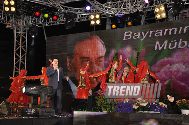 A gala concert and grandios fireworks display held in the National Park. Baku, Azerbaijan, May 10, 2012