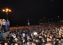 A gala concert and grandios fireworks display held in the National Park. Baku, Azerbaijan, May 10, 2012