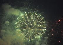 A gala concert and grandios fireworks display held in the National Park. Baku, Azerbaijan, May 10, 2012