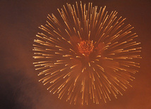 A gala concert and grandios fireworks display held in the National Park. Baku, Azerbaijan, May 10, 2012