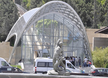 Bakı Funikulyoru əsaslı təmir və yenidənqurmadan sonra. Bakı, Azərbaycan, 25 may 2012