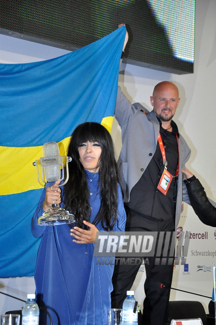 Eurovision-2012 Song Contest winner Sweden's Loreen. Baku, Azerbaijan, May 27, 2012