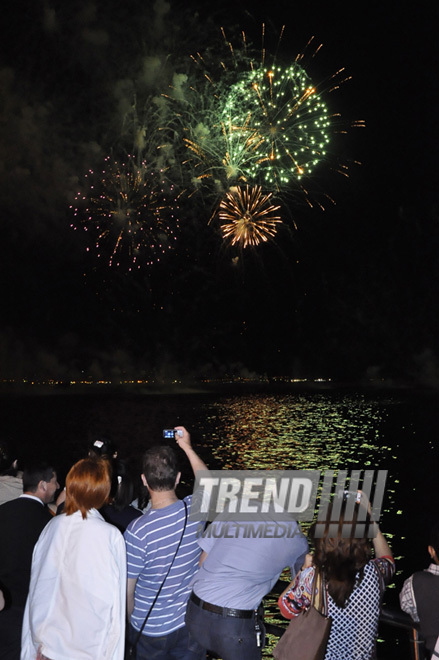 Baku hosts concert and firework celebrations on the occasion of the Day of Republic. Baku, Azerbaijan, May 28, 2012 