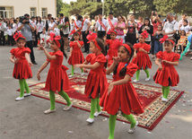 Last bell - a favorite holiday of schoolchildren. Baku, Azerbaijan, May 31, 2012