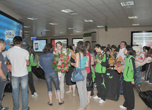 Azerbaijani young gymnasts gain medals at European Championship in Rhythmic Gymnastics. Baku, Azerbaijan, June 04, 2012