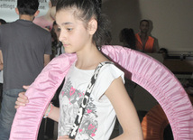 Azerbaijani young gymnasts gain medals at European Championship in Rhythmic Gymnastics. Baku, Azerbaijan, June 04, 2012