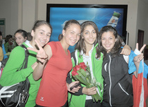 Azerbaijani young gymnasts gain medals at European Championship in Rhythmic Gymnastics. Baku, Azerbaijan, June 04, 2012