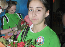 Azerbaijani young gymnasts gain medals at European Championship in Rhythmic Gymnastics. Baku, Azerbaijan, June 04, 2012