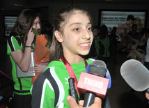 Azerbaijani young gymnasts gain medals at European Championship in Rhythmic Gymnastics. Baku, Azerbaijan, June 04, 2012