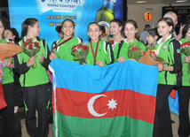 Azerbaijani young gymnasts gain medals at European Championship in Rhythmic Gymnastics. Baku, Azerbaijan, June 04, 2012