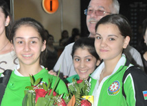 Azerbaijani young gymnasts gain medals at European Championship in Rhythmic Gymnastics. Baku, Azerbaijan, June 04, 2012