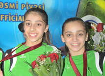 Azerbaijani young gymnasts gain medals at European Championship in Rhythmic Gymnastics. Baku, Azerbaijan, June 04, 2012