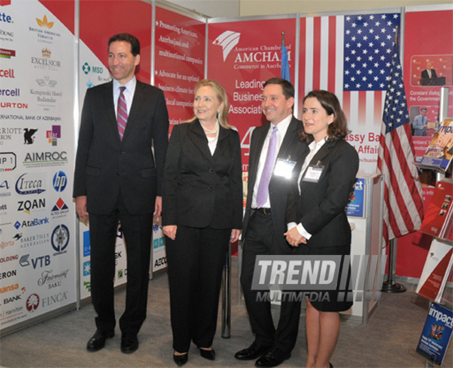 U.S. Secretary of State Hillary Clinton as part of her regional visit arrived in Azerbaijan where she visited the 19th International Caspian Oil and Gas Exhibition and Conference in Baku. Azerbaijan, June 06, 2012