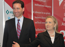 U.S. Secretary of State Hillary Clinton as part of her regional visit arrived in Azerbaijan where she visited the 19th International Caspian Oil and Gas Exhibition and Conference in Baku. Azerbaijan, June 06, 2012