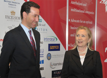 U.S. Secretary of State Hillary Clinton as part of her regional visit arrived in Azerbaijan where she visited the 19th International Caspian Oil and Gas Exhibition and Conference in Baku. Azerbaijan, June 06, 2012