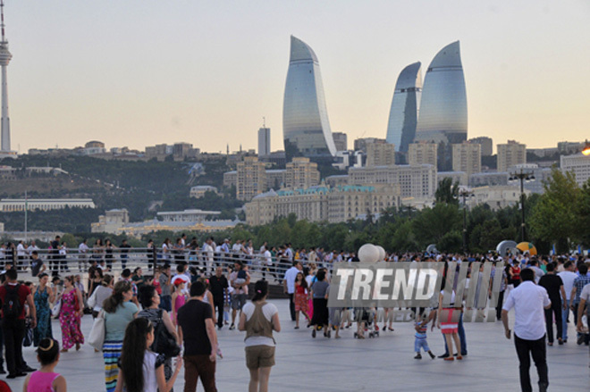 Baku holds concert and fireworks in honor of  National Salvation Day. Azerbaijan, June 15, 2012