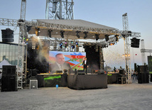 Baku holds concert and fireworks in honor of  National Salvation Day, Azerbaijan, June 15, 2012