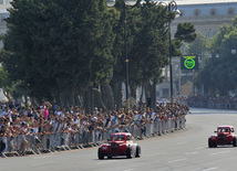 On Sunday a makeshift racetrack at the Baku's central Neftchilar avenue host exhibition race of the current F1 champion team, Red Bull Racing. Azerbaijan, June 17, 2012