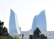 On Sunday a makeshift racetrack at the Baku's central Neftchilar avenue host exhibition race of the current F1 champion team, Red Bull Racing. Azerbaijan, June 17, 2012