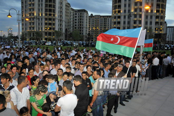 Youth Association of the New Azerbaijan Party organized a concert "Heydar Aliyev: From Rescue to Progress". Baku, Azerbaijan, June 20, 2012