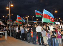 The concert took place on the square in front of the fountain complex "Musical Flame". Baku, Azerbaijan, June 20, 2012