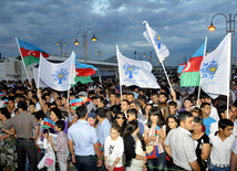 The concert took place on the square in front of the fountain complex "Musical Flame". Baku, Azerbaijan, June 20, 2012