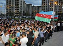 The concert took place on the square in front of the fountain complex "Musical Flame". Baku, Azerbaijan, June 20, 2012