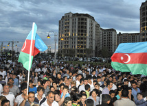 The concert took place on the square in front of the fountain complex "Musical Flame". Baku, Azerbaijan, June 20, 2012