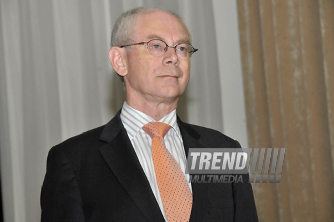 President of EU's European Council Herman Van Rompuy. Baku, Azerbaijan, July 05, 2012